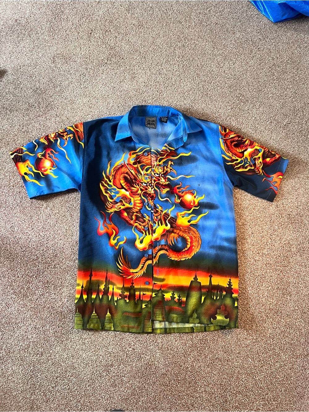 Authentic Shaolun Dragon Boys
Button Down Shirt, size L 14-16